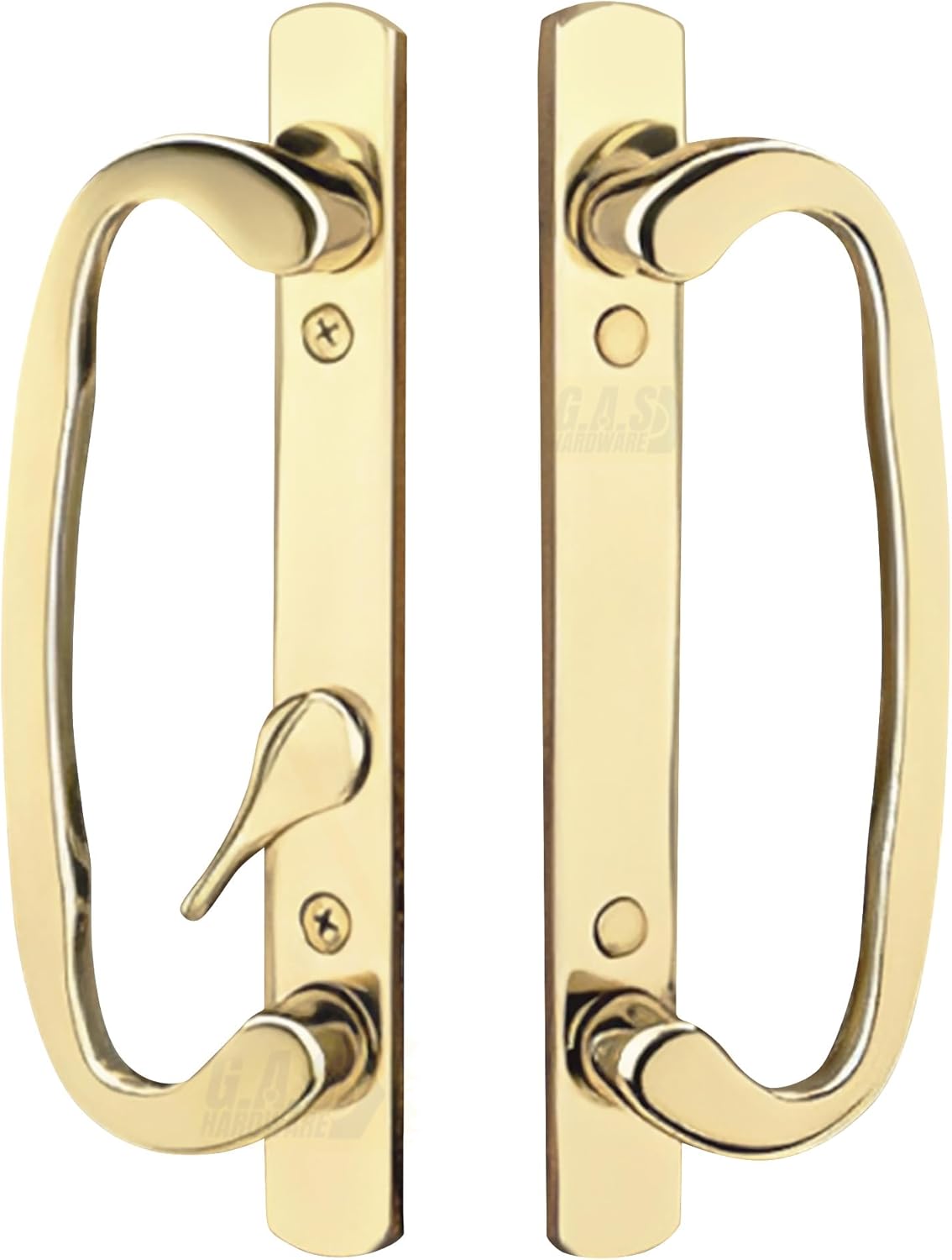 Sliding Patio Door Handle Set Sash Controls 2265- OFFSET (GOLD) - Garage and Sliding Door Hardware